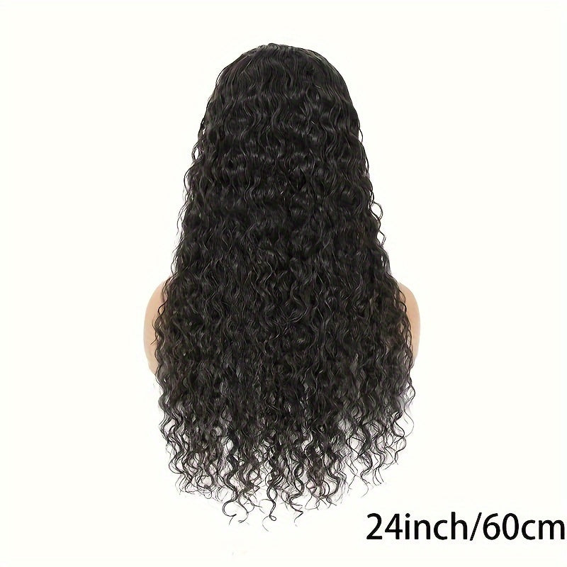 5X5 Lace Front Wigs Human Hair Glueless Wigs Human Hair Pre Cut Lace 180% Density Water Wave Lace Frontal Wigs Human Hair Brazilian Virgin Hair Wigs For Women Natural Hairline - Lena & Miles Exquisite Boutique LLC.