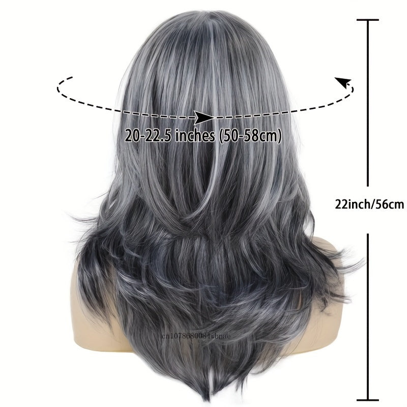 Layered Long Wavy Wig Synthetic Wig Beginners Friendly Heat Resistant Elegant For Daily Use Wigs For Women - Lena & Miles Exquisite Boutique LLC.