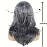 Layered Long Wavy Wig Synthetic Wig Beginners Friendly Heat Resistant Elegant For Daily Use Wigs For Women - Lena & Miles Exquisite Boutique LLC.