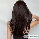 Long Dark Wigs For Women Cute Bob Layered Synthetic Wig Straight Hair Nature Looking - Lena & Miles Exquisite Boutique LLC.