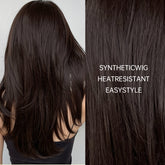 Long Dark Wigs For Women Cute Bob Layered Synthetic Wig Straight Hair Nature Looking - Lena & Miles Exquisite Boutique LLC.