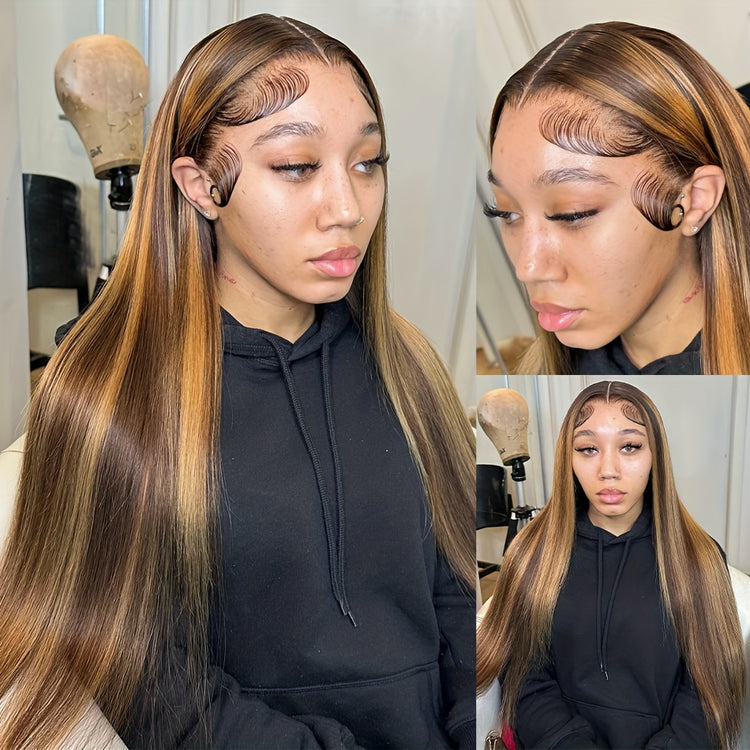 Highlight 13x4 HD Lace Front Human Hair Wigs - Lena & Miles Exquisite Boutique LLC.