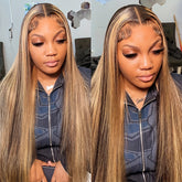 Highlight 13x4 HD Lace Front Human Hair Wigs - Lena & Miles Exquisite Boutique LLC.
