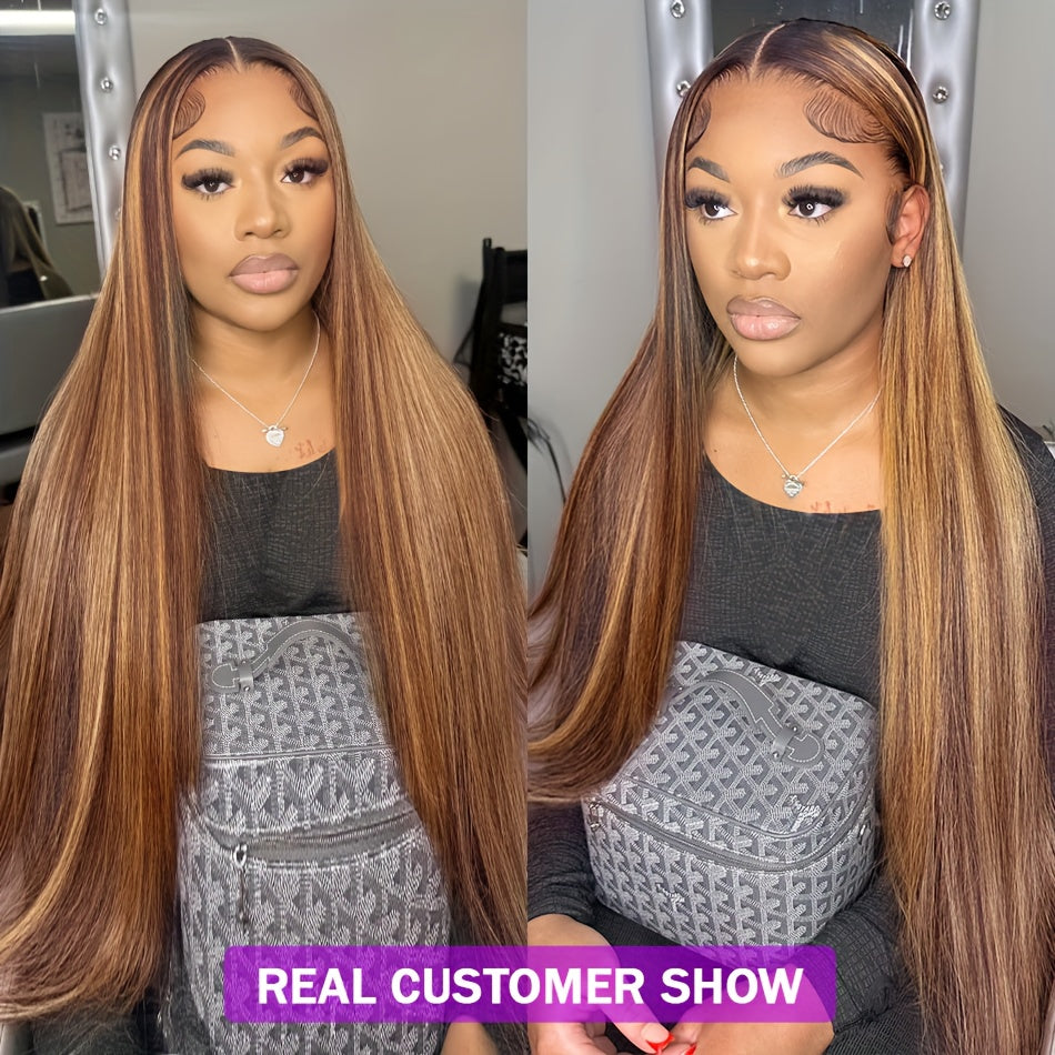 Highlight 13x4 HD Lace Front Human Hair Wigs - Lena & Miles Exquisite Boutique LLC.