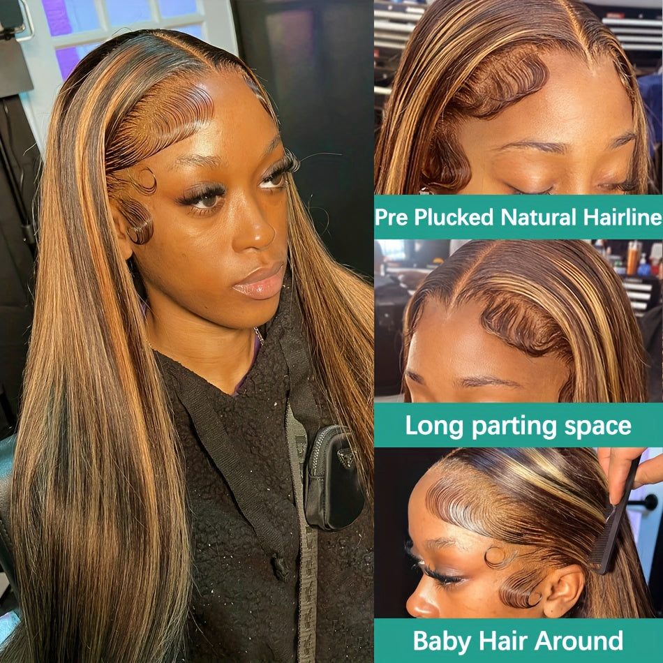 Highlight 13x4 HD Lace Front Human Hair Wigs - Lena & Miles Exquisite Boutique LLC.
