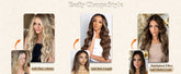 4*1 U-Part Lace Front Long Wigs For Women Middle Part Wavy Curly Wig With Dark Roots Synthetic Heat Resistant Fiber Wig For Daily Party Use (Brown With Blonde) - Lena & Miles Exquisite Boutique LLC.