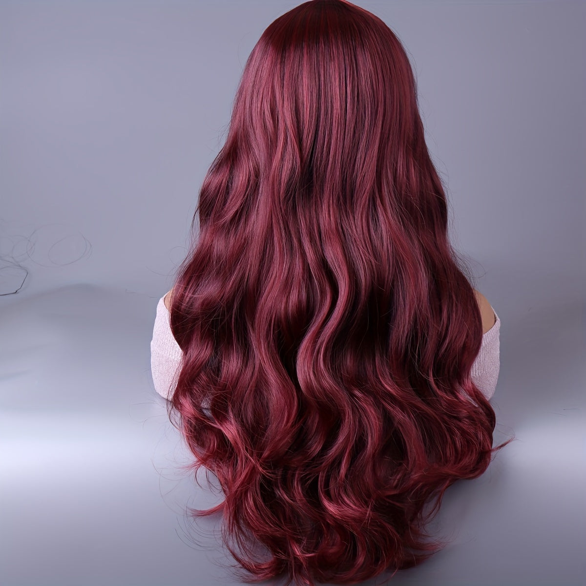 Long Reddish Brown Curly Wig With Bangs For Women Curly Wavy Wigs Synthetic Heat Resistant Fiber For Daily Party Cosplay Use - Lena & Miles Exquisite Boutique LLC.