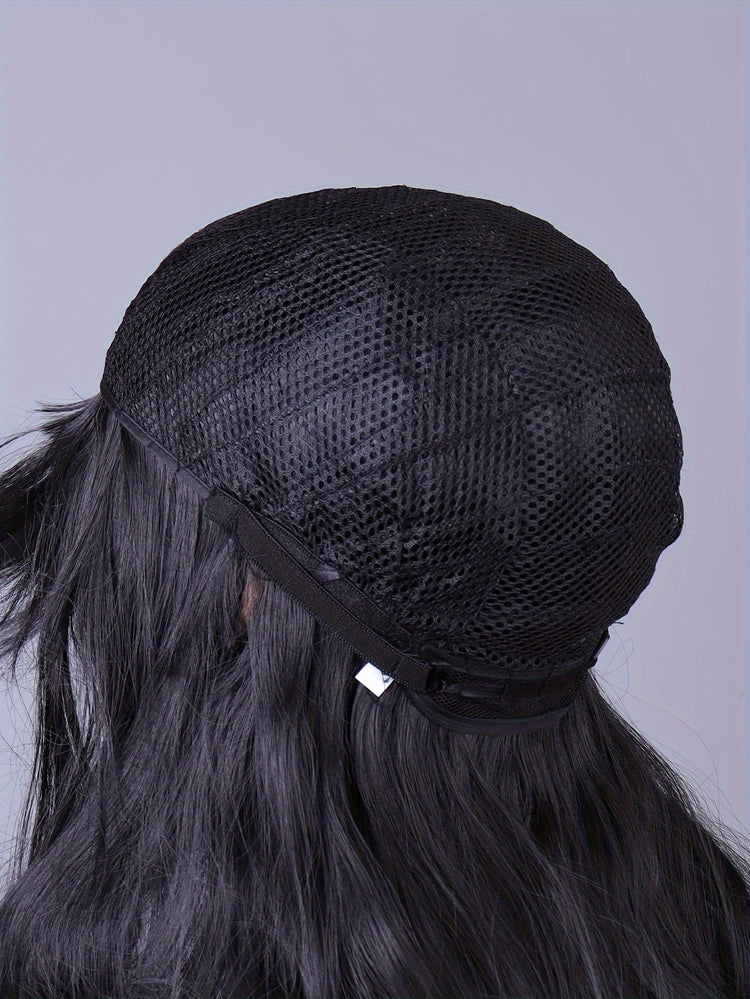 Long Reddish Brown Curly Wig With Bangs For Women Curly Wavy Wigs Synthetic Heat Resistant Fiber For Daily Party Cosplay Use - Lena & Miles Exquisite Boutique LLC.