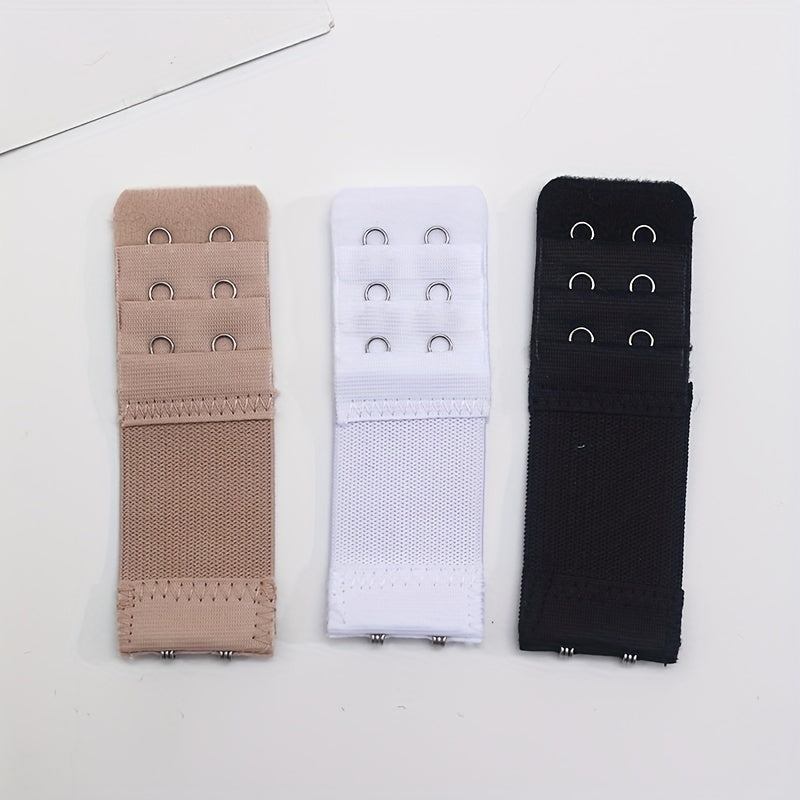 3pcs 2 Hooks Bra Strap Extenders, Comfortable Adjustable Bra Band For Braless Look, Women&