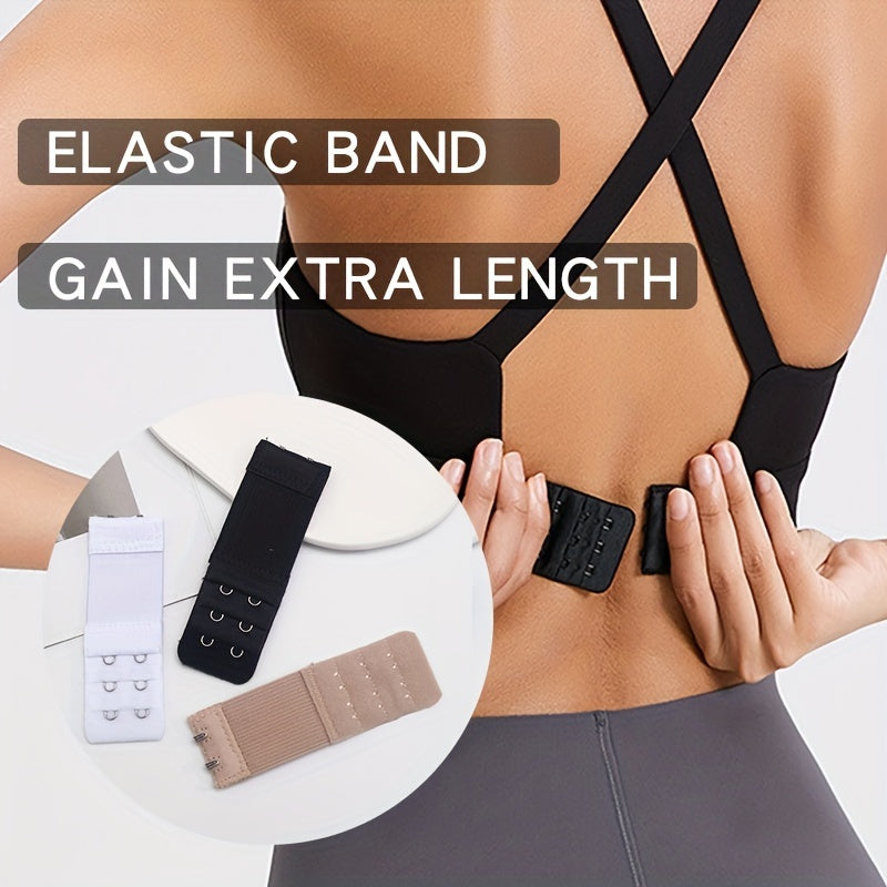 3pcs 2 Hooks Bra Strap Extenders, Comfortable Adjustable Bra Band For Braless Look, Women&