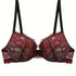Floral Embroidery Lace Bra, Retro Push Up Underwire Bra, Women&