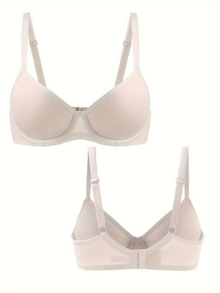 Seamless Push-Up Bra 3-Pack - Comfortable & Breathable Full Coverage Underwear, Easy-Care Women&