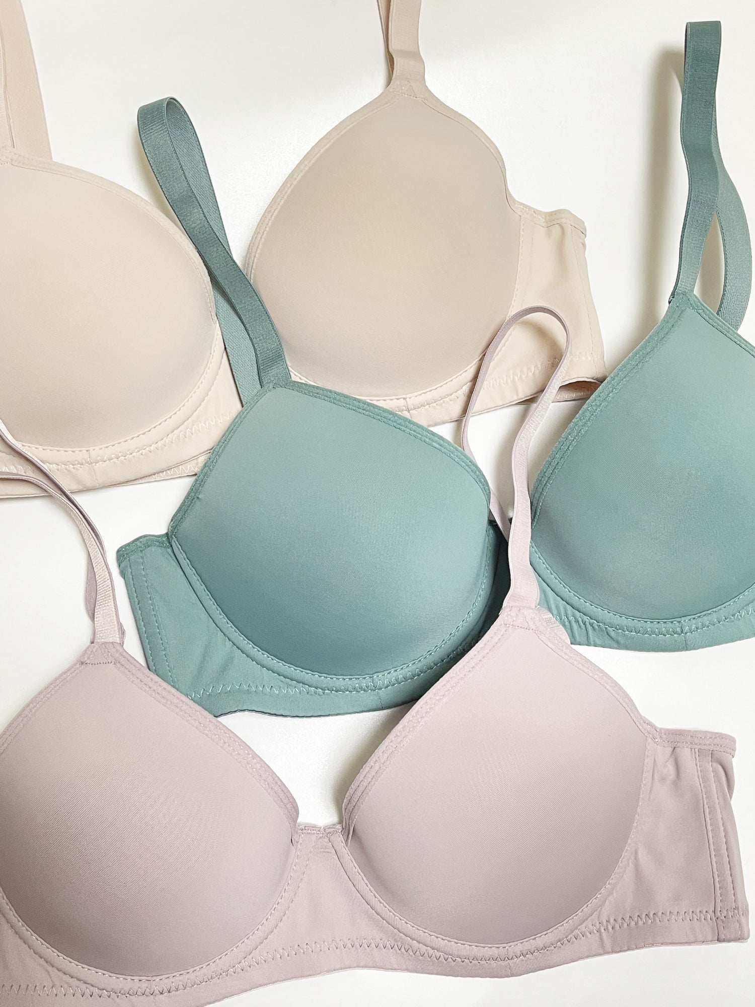 Seamless Push-Up Bra 3-Pack - Comfortable & Breathable Full Coverage Underwear, Easy-Care Women&