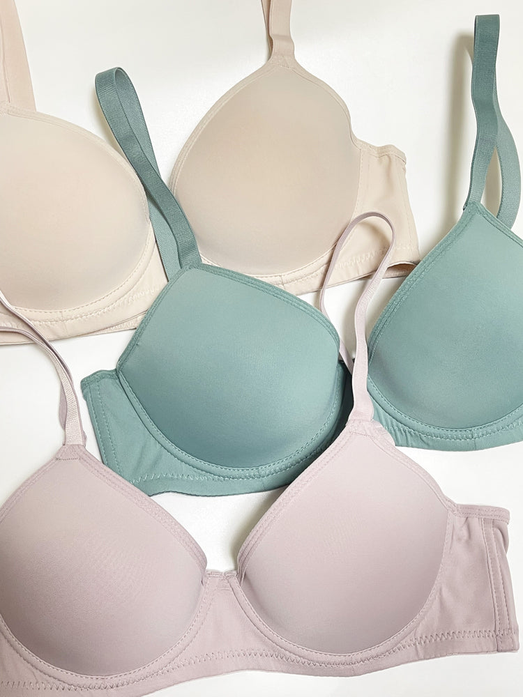 Seamless Push-Up Bra 3-Pack - Comfortable & Breathable Full Coverage Underwear, Easy-Care Women&