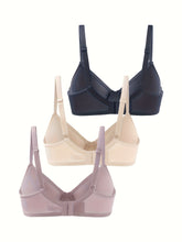 Seamless Push-Up Bra 3-Pack - Comfortable & Breathable Full Coverage Underwear, Easy-Care Women&