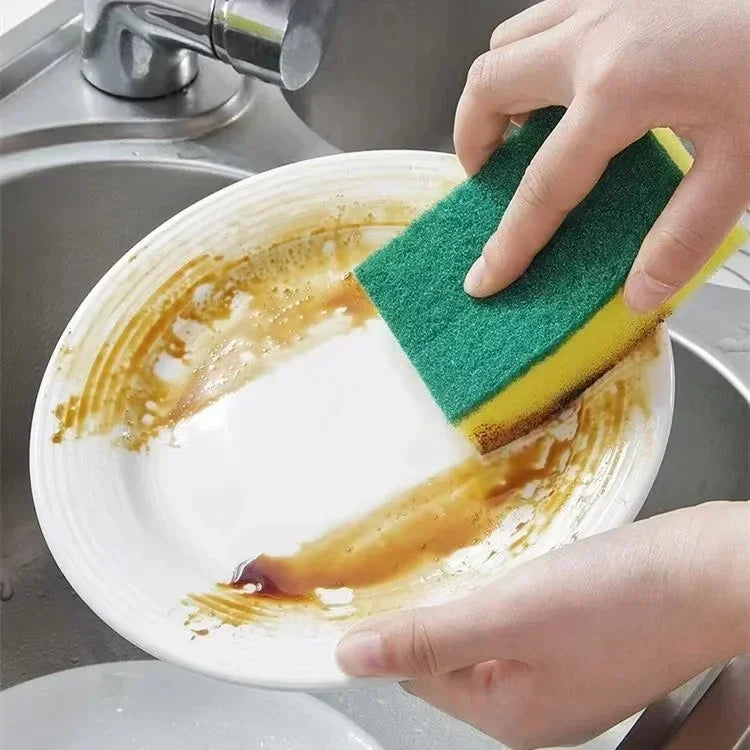 Highly absorbent double-sided sponge magic cleaning pot rust sponge cleaning brush kitchen grease cleaning tool - Lena & Miles Exquisite Boutique LLC.