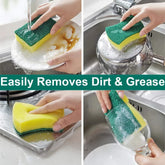 Highly absorbent double-sided sponge magic cleaning pot rust sponge cleaning brush kitchen grease cleaning tool - Lena & Miles Exquisite Boutique LLC.