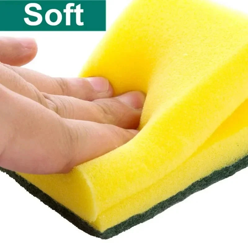 Highly absorbent double-sided sponge magic cleaning pot rust sponge cleaning brush kitchen grease cleaning tool - Lena & Miles Exquisite Boutique LLC.