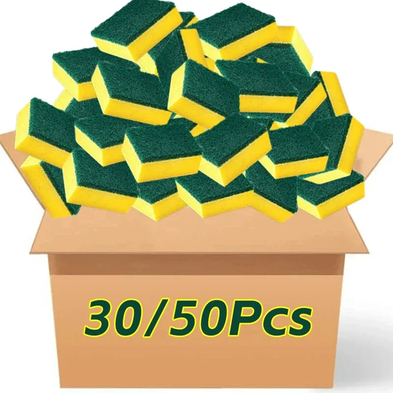 Highly absorbent double-sided sponge magic cleaning pot rust sponge cleaning brush kitchen grease cleaning tool - Lena & Miles Exquisite Boutique LLC.