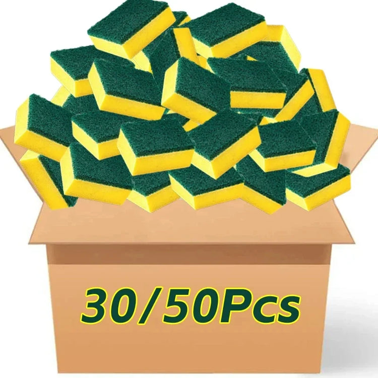 Highly absorbent double-sided sponge magic cleaning pot rust sponge cleaning brush kitchen grease cleaning tool - Lena & Miles Exquisite Boutique LLC.