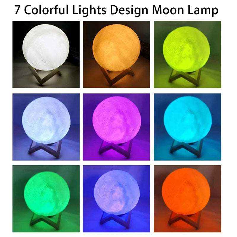 Book Light LED Moon Light Galaxy Light, Moon Night Light, Girl, Boy, Child Birthday Gift, Bedroom Decoration Indoor lighting - Lena & Miles Exquisite Boutique LLC.