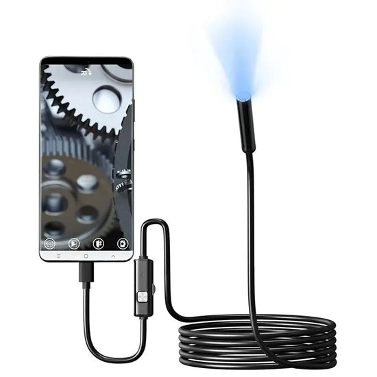 7.0MM TYPE-C Endoscope Camera IP67 Waterproof 6 LEDs Adjustable USB Android Flexible Inspection Borescope Cameras for Phone PC - Lena & Miles Exquisite Boutique LLC.