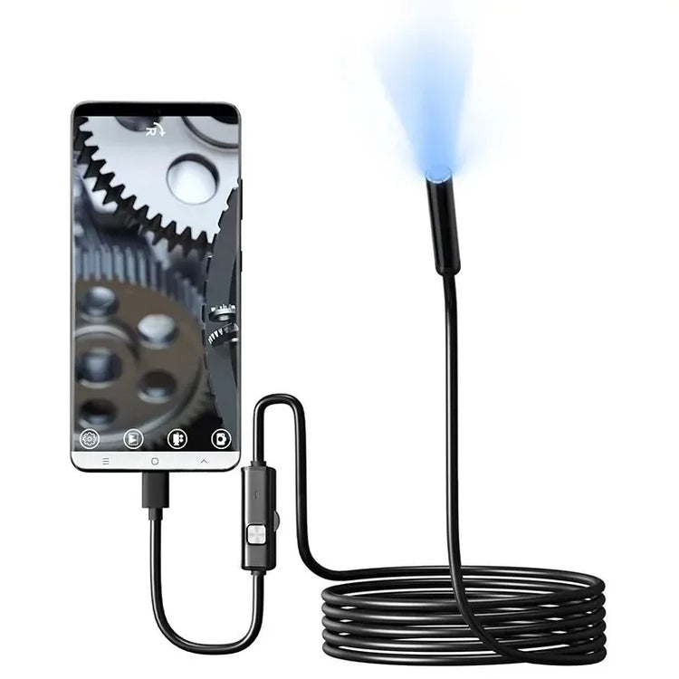 7.0MM TYPE-C Endoscope Camera IP67 Waterproof 6 LEDs Adjustable USB Android Flexible Inspection Borescope Cameras for Phone PC - Lena & Miles Exquisite Boutique LLC.