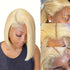 613 Blonde Color Bob Wigs 13x4 Lace Front Wigs Human Hair Pre Plucked 10A Brazilian Straight Short Bob Wigs For Women Pre-plucked Natural Hairline - Lena & Miles Exquisite Boutique LLC.