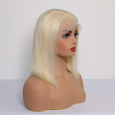 613 Blonde Color Bob Wigs 13x4 Lace Front Wigs Human Hair Pre Plucked 10A Brazilian Straight Short Bob Wigs For Women Pre-plucked Natural Hairline - Lena & Miles Exquisite Boutique LLC.