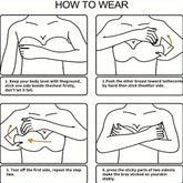 Invisible Stick-On Lift Bra, Reusable Strapless Push Up Self-Adhesive Bra, Women&