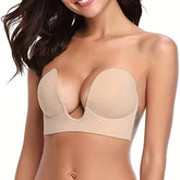 Invisible Stick-On Lift Bra, Reusable Strapless Push Up Self-Adhesive Bra, Women&