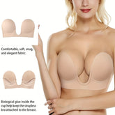 Invisible Stick-On Lift Bra, Reusable Strapless Push Up Self-Adhesive Bra, Women&