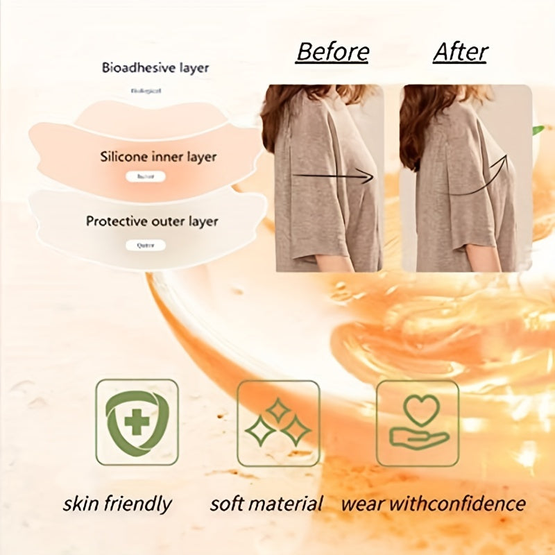 Invisible Stick-On Lift Bra, Reusable Strapless Push Up Self-Adhesive Bra, Women&