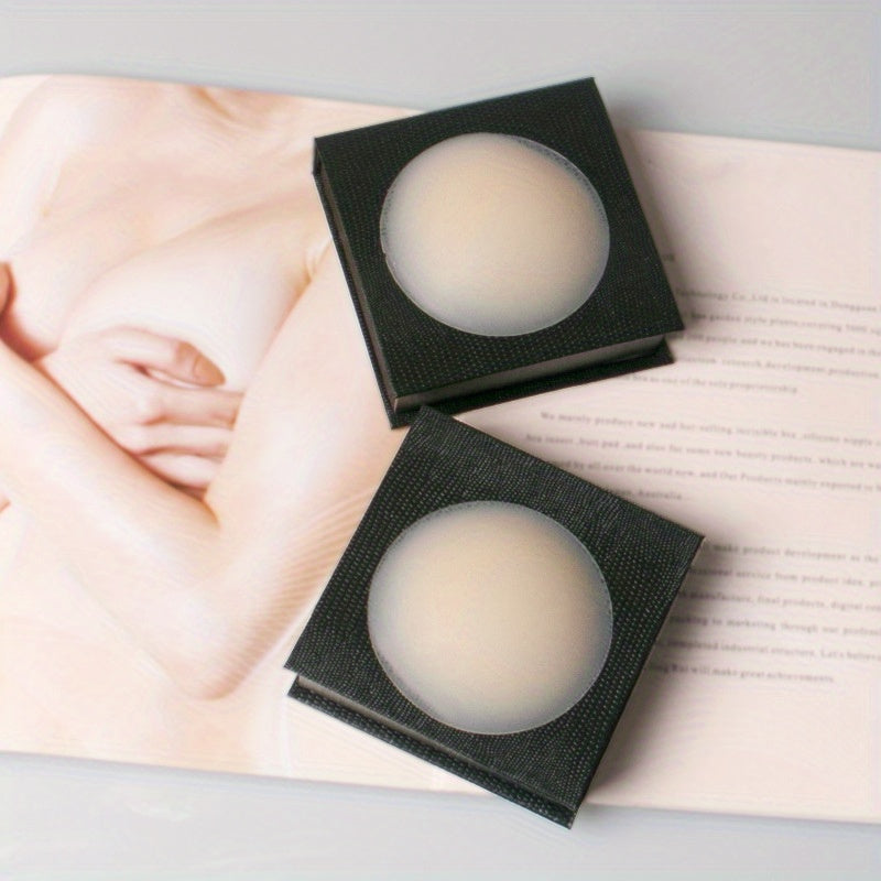 Lifting Stick-On Nipple Covers, Reusable Invisible Silicone Nipple Pasties, Women&
