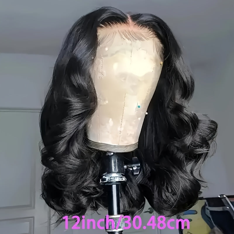 Bob Lace Front Wigs Human Hair 13X4 Body Wave HD Lace Frontal Wigs Human Hair For Women 150% Density Pre Plucked With Baby Hair Brazilian Virgin Hair No Glue Natural Color - Lena & Miles Exquisite Boutique LLC.