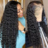 Brazilian Deep Wave Lace Front Wig HD Transparent 13x4 Lace Frontal Human Hair Wigs For Women Pre Plucked 100% Human Hair Deep Curly Wigs Natural Black Color 180% - Lena & Miles Exquisite Boutique LLC.