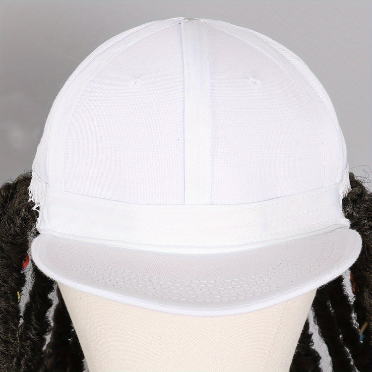 Hat Wigs 12 Inch Dreadlock Wigs With Black Baseball Cap Synthetic Fiber Dreads Hair Extensions With Hat Attatched For Women - Lena & Miles Exquisite Boutique LLC.