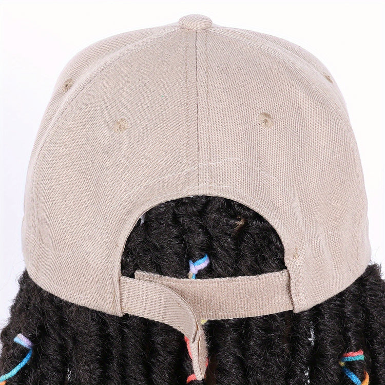 Hat Wigs 12 Inch Dreadlock Wigs With Black Baseball Cap Synthetic Fiber Dreads Hair Extensions With Hat Attatched For Women - Lena & Miles Exquisite Boutique LLC.
