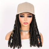 Hat Wigs 12 Inch Dreadlock Wigs With Black Baseball Cap Synthetic Fiber Dreads Hair Extensions With Hat Attatched For Women - Lena & Miles Exquisite Boutique LLC.