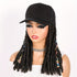 Hat Wigs 12 Inch Dreadlock Wigs With Black Baseball Cap Synthetic Fiber Dreads Hair Extensions With Hat Attatched For Women - Lena & Miles Exquisite Boutique LLC.