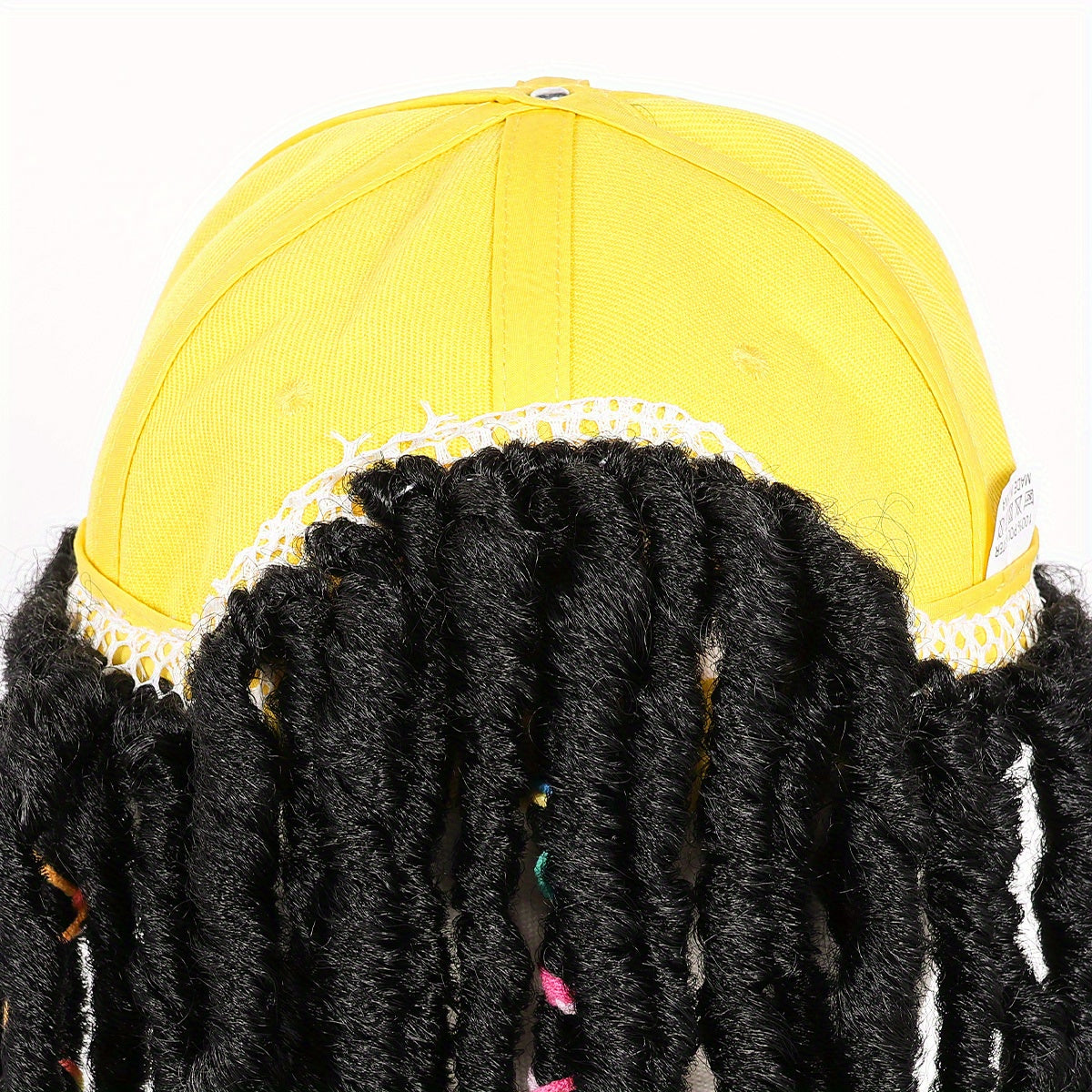 Hat Wigs 12 Inch Dreadlock Wigs With Black Baseball Cap Synthetic Fiber Dreads Hair Extensions With Hat Attatched For Women - Lena & Miles Exquisite Boutique LLC.