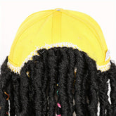 Hat Wigs 12 Inch Dreadlock Wigs With Black Baseball Cap Synthetic Fiber Dreads Hair Extensions With Hat Attatched For Women - Lena & Miles Exquisite Boutique LLC.
