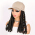 Hat Wigs 12 Inch Dreadlock Wigs With Black Baseball Cap Synthetic Fiber Dreads Hair Extensions With Hat Attatched For Women - Lena & Miles Exquisite Boutique LLC.