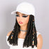 Hat Wigs 12 Inch Dreadlock Wigs With Black Baseball Cap Synthetic Fiber Dreads Hair Extensions With Hat Attatched For Women - Lena & Miles Exquisite Boutique LLC.