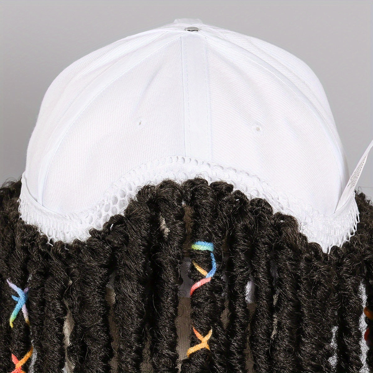 Hat Wigs 12 Inch Dreadlock Wigs With Black Baseball Cap Synthetic Fiber Dreads Hair Extensions With Hat Attatched For Women - Lena & Miles Exquisite Boutique LLC.