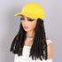 Hat Wigs 12 Inch Dreadlock Wigs With Black Baseball Cap Synthetic Fiber Dreads Hair Extensions With Hat Attatched For Women - Lena & Miles Exquisite Boutique LLC.
