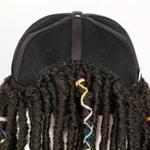 Hat Wigs 12 Inch Dreadlock Wigs With Black Baseball Cap Synthetic Fiber Dreads Hair Extensions With Hat Attatched For Women - Lena & Miles Exquisite Boutique LLC.