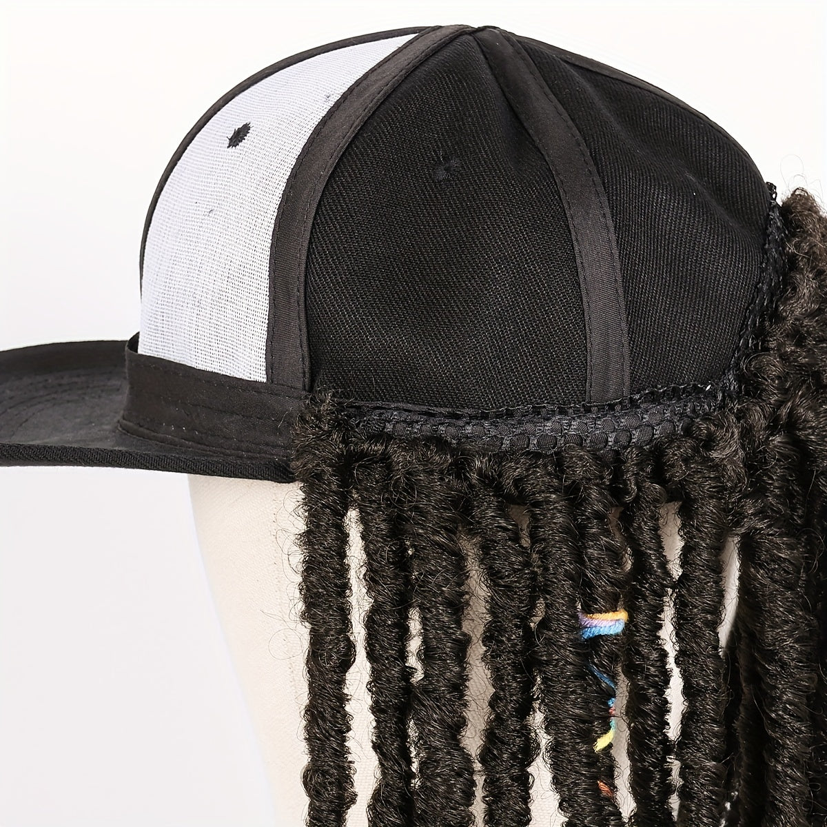Hat Wigs 12 Inch Dreadlock Wigs With Black Baseball Cap Synthetic Fiber Dreads Hair Extensions With Hat Attatched For Women - Lena & Miles Exquisite Boutique LLC.