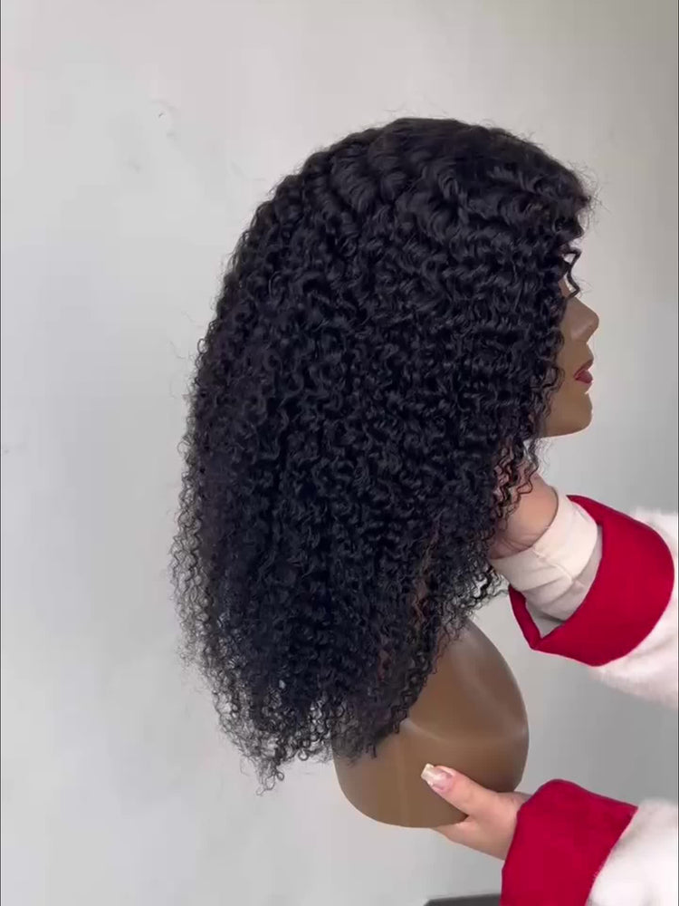 Kinky Curly Lace Front Wigs Human Hair 4x4x1 - Lena & Miles Exquisite Boutique LLC.