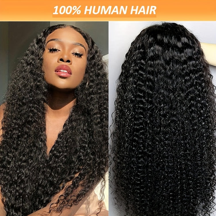 Kinky Curly Lace Front Wigs Human Hair 4x4x1 - Lena & Miles Exquisite Boutique LLC.
